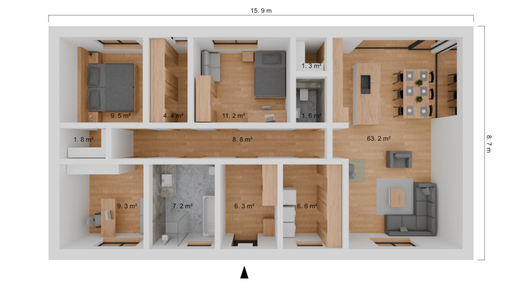 Nifu-nifa 110 – dům 4+kk 114 m²